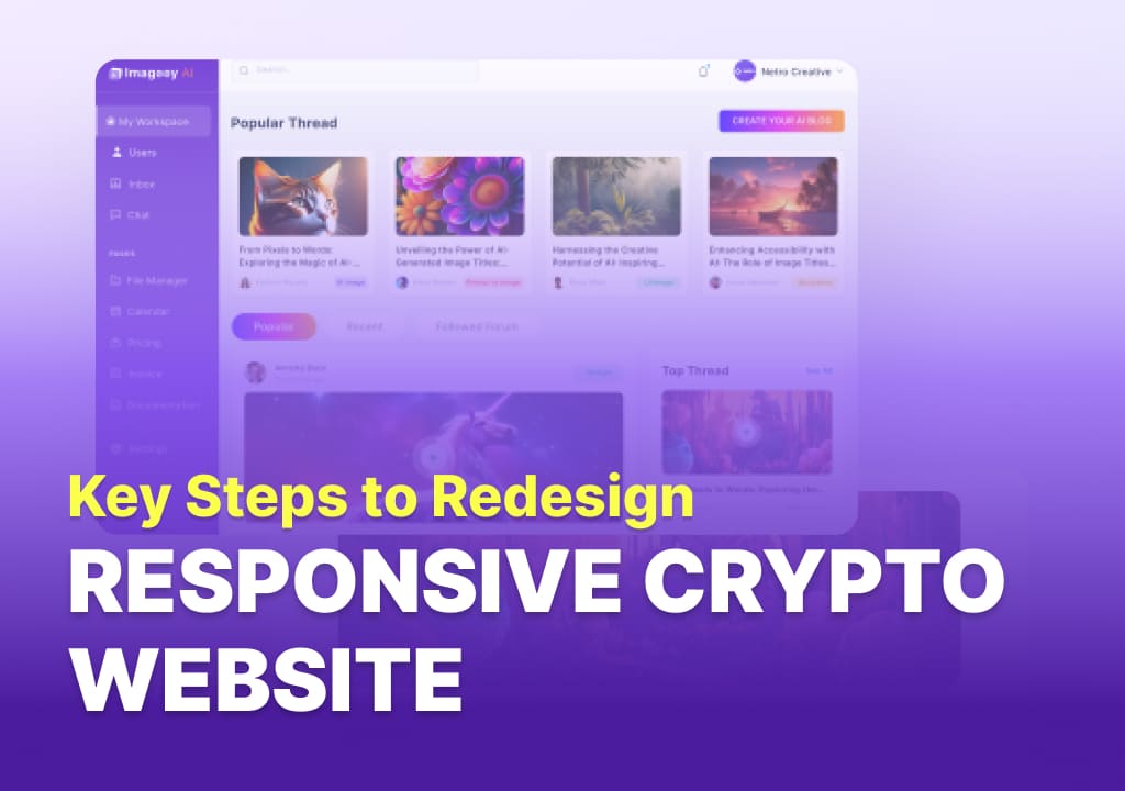 crypto website redesign