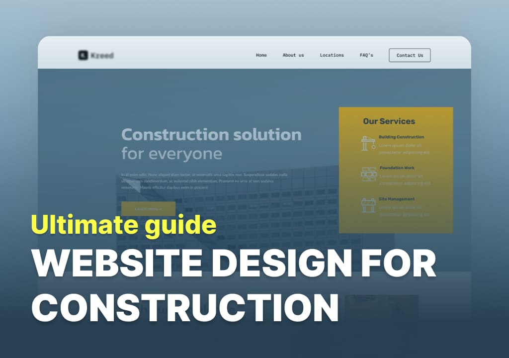construction company website design